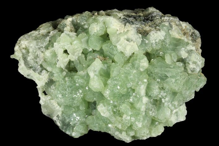 Green Prehnite Crystal Cluster - Morocco #174010